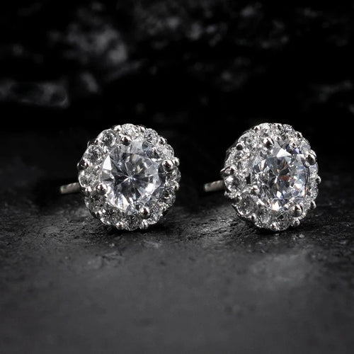 Mens Sterling Silver Earring Studs