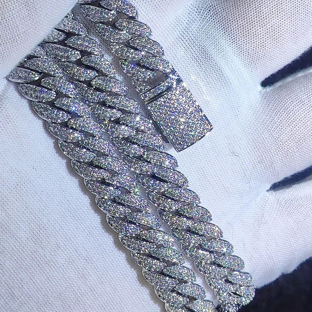 Stone 10 mm CZ Cuban Link chain