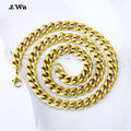 Miami Cuban Stainless Steel Gold Link Chain