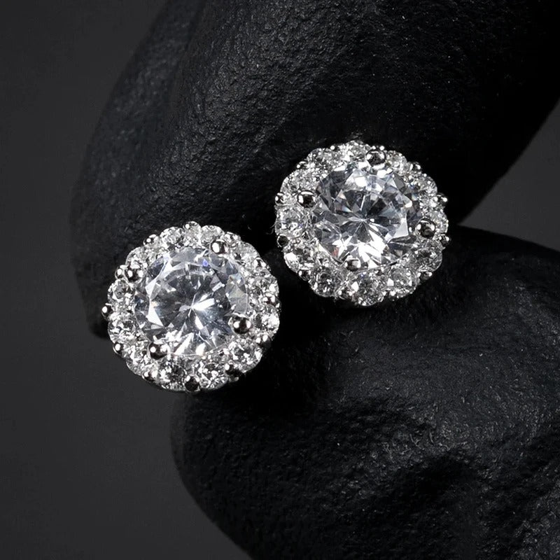 Mens Sterling Silver Earring Studs