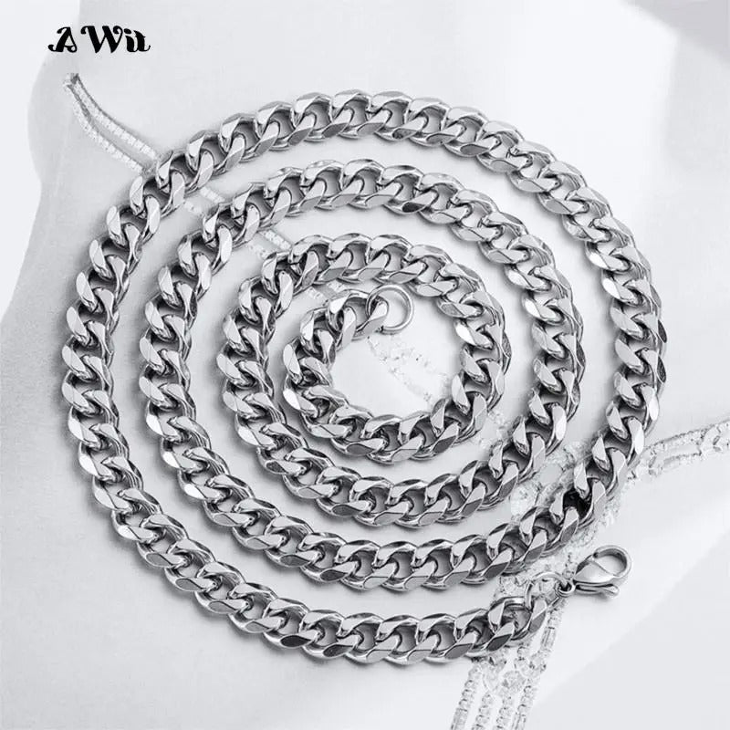 Miami Cuban Stainless Steel Gold Link Chain