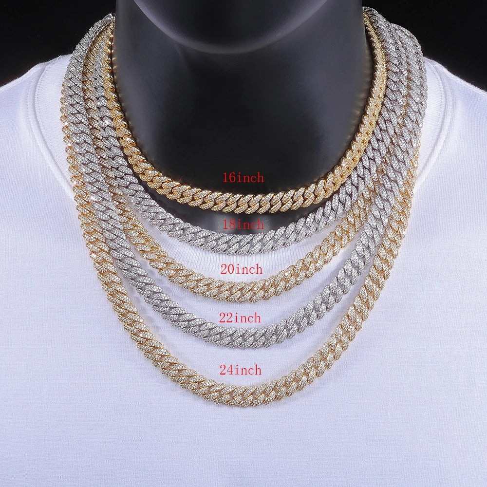 Stone 10 mm CZ Cuban Link chain